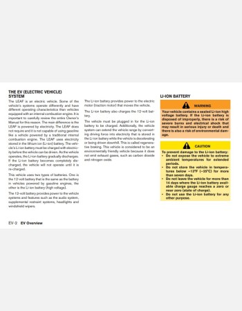 nissan leaf 2017 owners manual